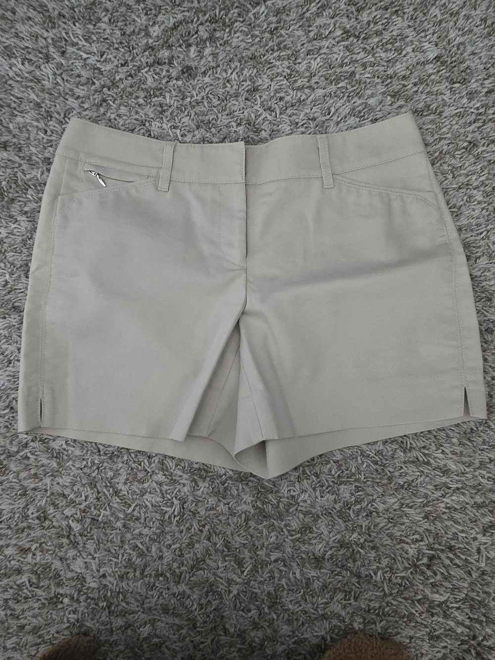 White House Black Market Sandstone Beige Tailored Shorts